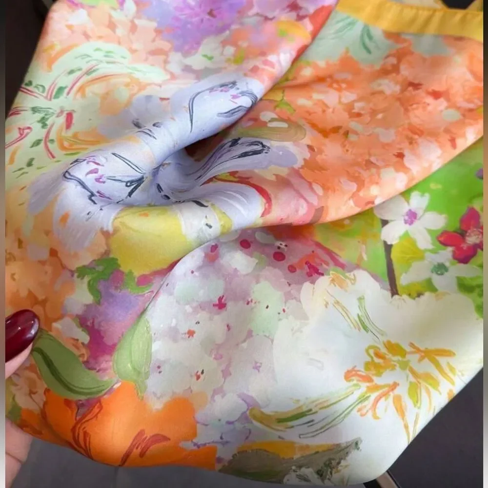 Floral Watercolor Scarf N1385